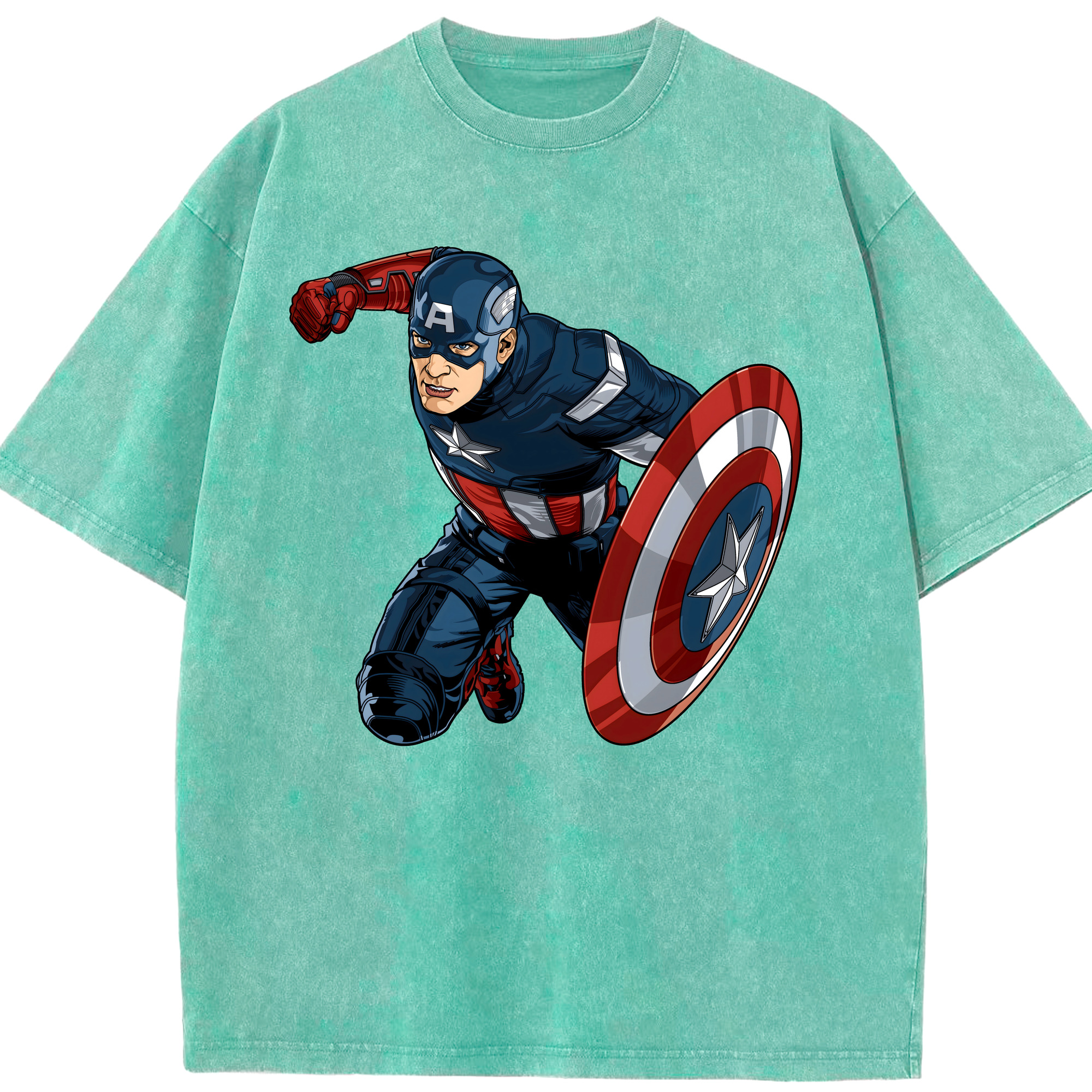（画像用） アベンジャーズ The Avengers 綿100% ヴィンテージ風 半袖Tシャツ（フロントプリント）